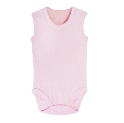 Sema Baby Jakarlı Askılı Badi (Body) - Pembe 9-12 Ay - 1