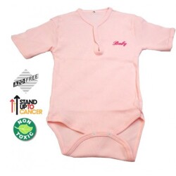 Sema Baby Yarım Kol Kaşkorse Badi (Body) - Pembe 0-6 Ay - 1