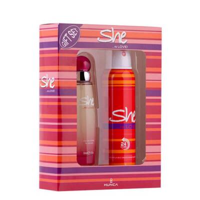 She Is Love Edt 50 ml Kadın Parfüm Ve 150 ml Deodorant Set 8690973029157 - 1