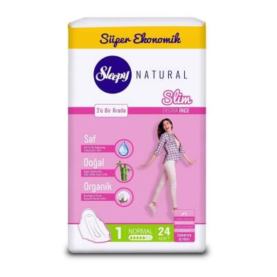 Sleepy Natural Slim Ekstra Ince Normal 24 Ped - 1