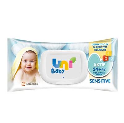 Uni Baby Aktif Sensitive Bebek Islak Mendil 24+ Ay 52 Adet - 1