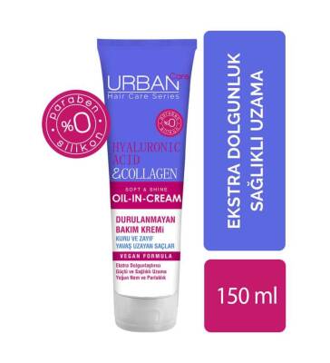 Urban Care Hyaluronik Asit&kolajen Kuru Ve Cansız Saçlara Özel Durulanmayan Bakım Kremi 150 ml - 1