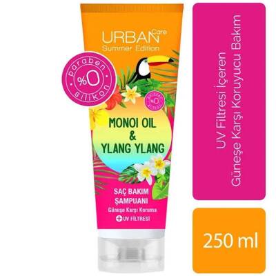 Urban Care Summer-Monoi Yağı & Ylang Ylang Güneş Koruyucu Saç Bakım Şampuanı-Vegan-250 ML - 1