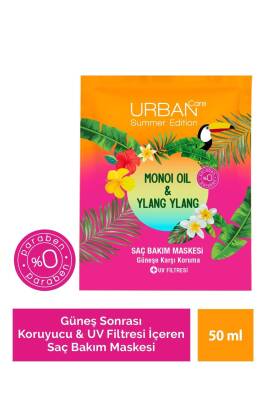 Urban Care Summer-Monoi Yağı&Ylang Ylang Duş Öncesi Onarıcı Saç Bakım Maskesi-Vegan-50 ML - 1